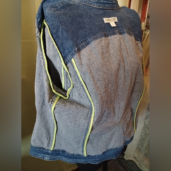 🍒 Coldwater Creek Classic Button Up Blue Jean Jacket - Picture 8 of 8